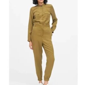 Banana Republic Olive Green Tencel Jumpsuit